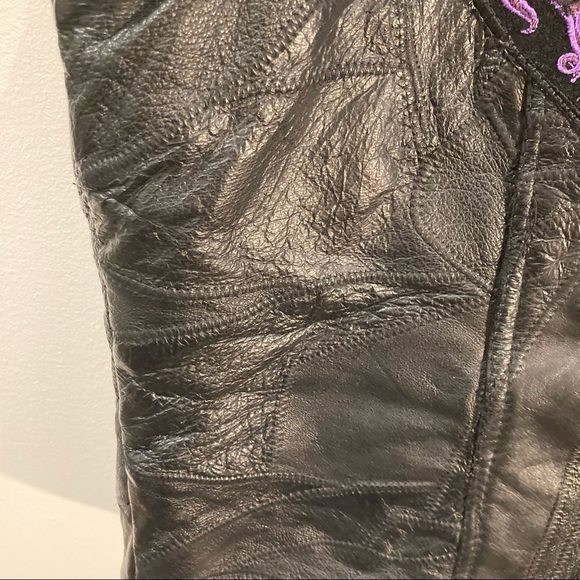 HARLEY DAVIDSON SZ L Rider Vest Leather Italian Stone Design w/ 3 Vest - Picture 14 of 15